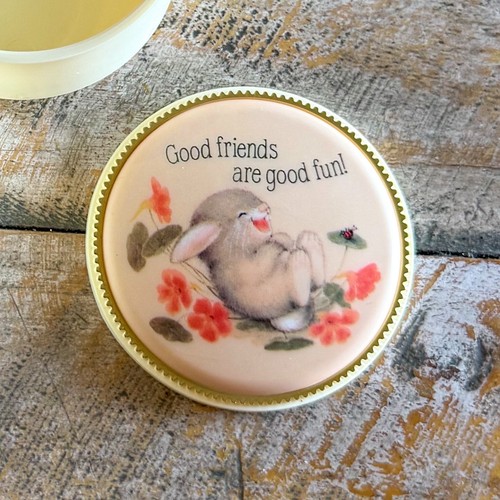 Vintage bunny trinket box - trinket,
